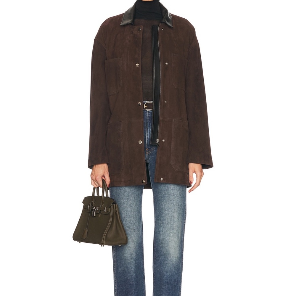 Nour Hammour Women's Brown Suede Jacket